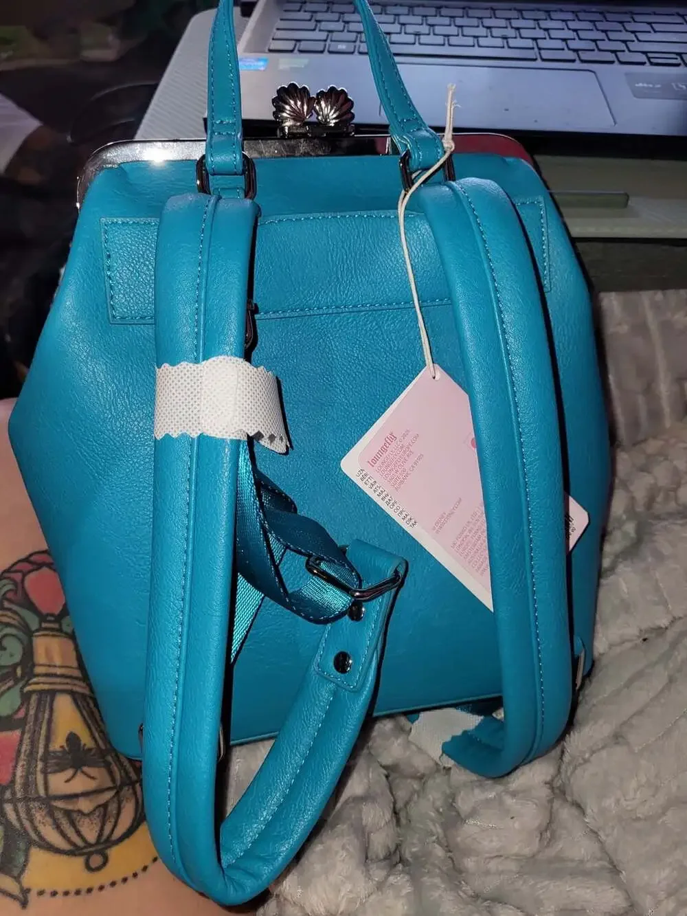 Loungefly Disney The Little Mermaid Ariel Kisslock Mini Backpack